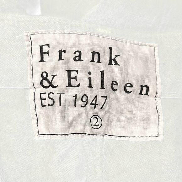 Frank & Eileen JAMESON white Utility Jogger, Italian Performance Linen, Size 2 - Picture 14 of 16